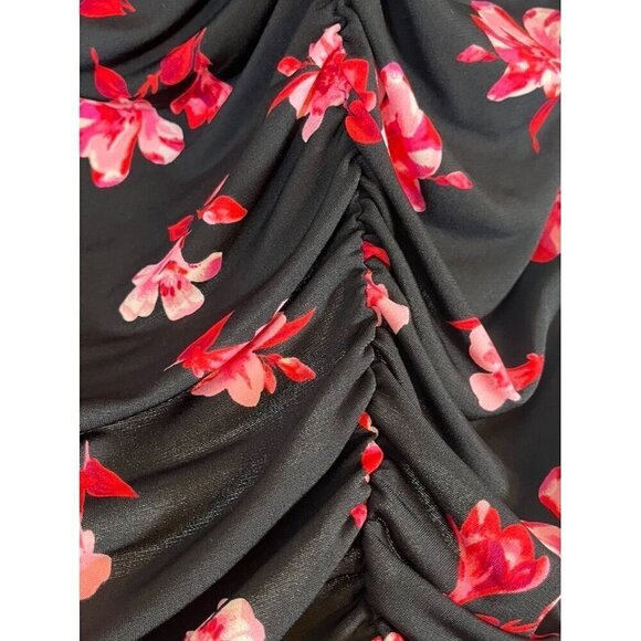 Lane Bryant Floral Top 22 Black Boho Feminine Western Coquette Fairy Retro 80s - Picture 5 of 12